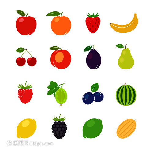 繽紛水果世界 生動可愛的矢量插畫藝術